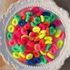 Coloridos pasadores de pelo de pulgar estilo coreano para niños y niñas, lindas diademas, dulces cordones para el pelo de niños, gomas elásticas de alta elasticidad, accesorios para el pelo