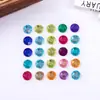 Adesivos de Pontos Coloridos Redondos Tamanho Bolinhas Diamante Brilhantes Brinquedos Infantis Livros Acrílico Decoração de Caderno DIY
