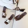 Primer Encuentro con las Sandalias de Cuña Cuadradas Estilo Francés para Mujer, Chanclas de Punta Abierta Estilo Vacaciones con Tacón Ámbar