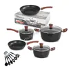 Maifan Stone Golden Handle Sopa Panela Panela Antiaderente Conjunto de Panelas Antiaderentes