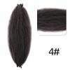 Peluca Afelpada de Oruga Trenzada a Mano Africana Elástica Afro Twist Cabello Largo Rizado Sintético Peluca de Ganchillo