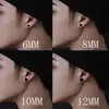 Pendientes de Acero de Titanio con Cierre de Rosca Simples 2025 Nuevos de Moda para Hombres y Mujeres Pendientes Negros Populares Personalizados Pendientes Individuales
