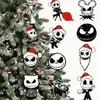 Navidad Transfronteriza Nueva Alma Acrílica Plana Juego de Colgantes Decoración para Coche de 12 Piezas