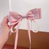 Pin de Pinza de Pato Grande con Lazo de Cinta Estilo Hada para Niñas Pinza para el Cabello Dulce Elegante Multiusos para Padres e Hijos