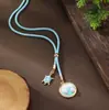 Colar Longo Transfronteiriço Novo Esmalte Tartaruga Estrela do Mar Veludo Coreano Pingente Longo Feminino Criativo Tridimensional Concha Árvore de Coco