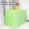 Toalha de Mesa Descartável à Prova d'Água para Festas de Aniversário, Casamentos, Reuniões, Saia de Mesa para Exterior Cor Sólida, Impermeável Espessada para Uso Externo