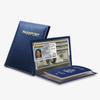Funda protectora para pasaporte de piel sintética lisa, transparente, con doble diafragma, para documentos, venta al por mayor