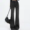 Jeans Negros Grises Sin Costuras para Mujer Moda Otoño e Invierno 2024 Nuevos Pantalones de Herradura Altos