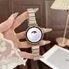 Adecuado para Correa de Reloj Huawei Gt5, Eslabón de Bambú con Perlas Metálicas, Hebilla de Mariposa de Cintura Pequeña, Correa de Reloj Universal de Acero Inoxidable de 18 mm
