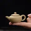 Mango de tetera de punta de dedo pieza de arena púrpura tetera pequeña olla de punta de dedo juego de té de kung fu té exquisito para los dedos mesa de té mini