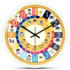 Reloj de Pared para Aula de Jardín de Infancia Reloj de Trabajo y Descanso para Estudiantes de Primaria en Casa Reloj de Pared de Cuarzo Reloj de Dibujos Animados para Niños Reloj de Reconocimiento para Educación Temprana