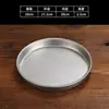 Plato Redondo de Acero Inoxidable con Borde Enrollado Retro Dorado Plato Japonés para Barbacoa Plato Redondo para Cena Plato para Pizza Bandeja para Fruta Extra Grueso Grande