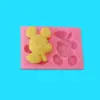 Mickey Minnie Mickey Mouse Molde de Fondant Molde para Pastel Molde de Silicona para Chocolate Herramientas de Horneado DIY Ideas para Postres