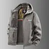 Chaqueta deportiva para hombre talla grande Ozon transfronteriza, con capucha de grafeno, forro polar cálido, engrosada, traje deportivo de forro polar