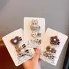 Nuevo Clip para el Cabello de Niños a Cuadros Caqui de Dibujos Animados para Otoño/Invierno, Lindo Clip Lateral para Niña, Clip para Pelos Rebeldes de Bebé, Clip para Flequillo, Accesorios para el Cabello