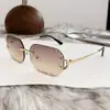 Nuevas Gafas de Sol Sin Montura 2025 para Mujer, Gafas de Sol Trendy Personalizadas, Gafas de Sol Retro de Alta Gama Anti-UV