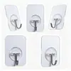 Gancho adhesivo engrosado para dormitorio, gancho de pared sin taladro para paredes blancas, baño, cocina de alta gama, gancho adhesivo fuerte transparente, impermeable y sin dejar rastro