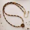 Estilo Francés Perezoso y Simple Europeo, Americano, Japonés y Coreano Joyería de Moda Exquisita Piedra Natural Versátil Collar en Capas Cadena para la Clavícula Joyería