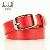Dindali Factory Cinturón de mezclilla con hebilla japonesa para mujer, versátil, para estudiante, corte slim, negro, simple