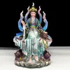 Estátua de Mármore Branco da Imperatriz Raposa de Nove Caudas, Estátua da Raposa Espiritual de Nove Caudas, Estátua da Raposa de Nove Caudas como Montaria, Figura Real Grande de 1,08m