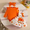 Amazon Outono e Inverno Vestido de Bebê Menina Terno Manga Longa Vermelho Chapéus Triângulo Boneca Urso Vestido de Alça Faixa de Cabelo