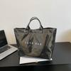 Bolso Tote Transfronterizo 2025 Nuevo Bolso Satchel de Alta Gama Papel Dupont Exterior Playa Repelente al Agua Gran Capacidad Bolso para Viajar