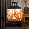 Jarras y tinajas de cerámica Jingdezhen para fermentar vino 10 kg 20 kg 30 kg 25 kg botellas de vino retro para uso doméstico, garrafas de vino selladas