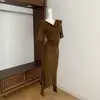 Vestido de Punto de Alta Elasticidad de Lyocell con Curva Fluida para Mujer, Vestido Bodycon de Cola de Pez para Primavera/Verano