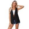 2024 Verano nuevo ropa de mujer transfronteriza europea y americana Amazon Chaqueta cárdigan casual de color sólido con agujeros
