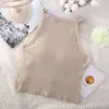Estilo Coreano Garota Quente Gola Alta de Pendurar no Pescoço Regata de Alça Costas Bonitas Bojo Fixo com Bojo Envolvimento no Peito Roupa Externa Base Tubinho