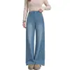 8537 Nuevos jeans de maternidad para otoño, pantalones de pierna ancha con cordón, pantalones largos casuales rectos holgados