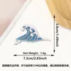 Patche Bordado Letra 26 Baleia Novo Desenho Animado Transfronteiriço Onda Azul e Branca Adesivo Termocolante Patche Decorativo Patche para Roupa