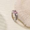 Yunjin joyería transfronteriza de venta caliente anillo de circonita con incrustaciones de hojas exquisitas multicolores personalidad viento simple ventas directas de fábrica