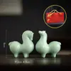 Ornamentos de Cavalo Cerâmico para o Sucesso Cavalo Tang da Fortuna Criativo Decoração de Artesanato para Sala de Estar, Escritório, Casa Presentes de Inauguração