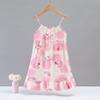 Pijama de verano para niñas, camisón infantil estilo princesa, falda lencero para niñas grandes y niñas, ropa de casa fina y arrugada para bebés.