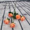 Entrega Única Decoração de Buquê de Casamento Buquê para Fotografia Rosa de Várias Cabeças Flores Artificiais Rosa Essencial para Casamento