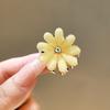 Pinza pequeña de metal estilo Xiaoxiangfeng Pinza para flequillo de pelo Ju Xiaozou Clip con borde de flor de piedra ojo de gato Accesorios para el cabello