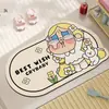Alfombrilla Absorbente para Baño Crybaby para Uso en Casa, Alfombrilla Antideslizante de Secado Rápido de Tierra de Diatomeas para Inodoro, Entrada