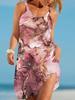 Vestido Feminino de Exportação Transfronteiriça Novo para Primavera e Verão 2023 Impressão Digital 3D Moda Casual Saia de Praia Saia de Alça