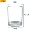 Vaso Transparente para Velas Perfumadas de Vidrio Vaso Vacío Tarro para Velas DIY Portavelas para Hogar Hotel Vidrio de Cera de Soja