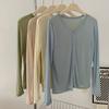 Cárdigan Ligero y Transpirable con Protección Solar para Mujer Verano 2025 Exterior Cuello en V Botones Versátil Holgado Camiseta de Manga Larga Top