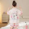 Seda de Hielo 2025 Pijama Nuevo para Niñas Verano Corto Delgado Niñas Niños Grandes Kuromi Ropa para el Hogar Estilo Fresco de Verano