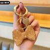 Llavero de Lazo con Pedrería para Niñas, Lindo Llavero para Llaves de Coche para Mujeres Jóvenes, Colgante para Bolso Accesorio de Pedrería Llavero de Regalo