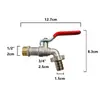 Grifo para Exteriores Transfronterizo, Tubería de Cobre de 1/2*3/4, Cuerpo de Aleación de Zinc, Caño Mitad Cobre Mitad Aleación de Zinc