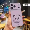 Adecuado para iPhone 18 Pro Max, Funda de Teléfono con Soporte de Panda Pequeño, Cubierta Protectora de Cuero Manzana 17 Dibujos Animados de Moda 16