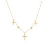 Joyería Transfronteriza Europea y Americana Collar de Cruz de Plata Esterlina 925 para Mujer Diseño Simple de Nicho ins Lujo Ligero Cadena de Cuello de Diamantes