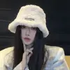 Sombrero para Mujer Otoño e Invierno Nuevo Invierno Felpa Sombrero de Pescador Cubeta Mostrando Cara Pequeño Retro Combinable Cálido Sombrero de Lana Moderno