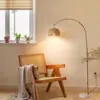 Lámpara de Piso de Ratán Estilo Wabi-Sabi Vintage, Popular en Redes Sociales, para Sala de Estar, Lado del Sofá, Habitación con Temática de Pesca, Lámpara de Pie Acogedora