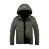 Chaqueta Ligera de Algodón con Capucha Estilo Nuevo 2026 para Hombre, Abrigo Cálido de Invierno, Corte Delgado, Ropa de Algodón Multicolores Casual de Moda, Éxito Transfronterizo