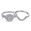 Tong Lin Europa y Estados Unidos moda transfronteriza nuevo s925 plata esterlina chapado oro 18K circón anillo de diamantes anillo de tres piezas para mujer